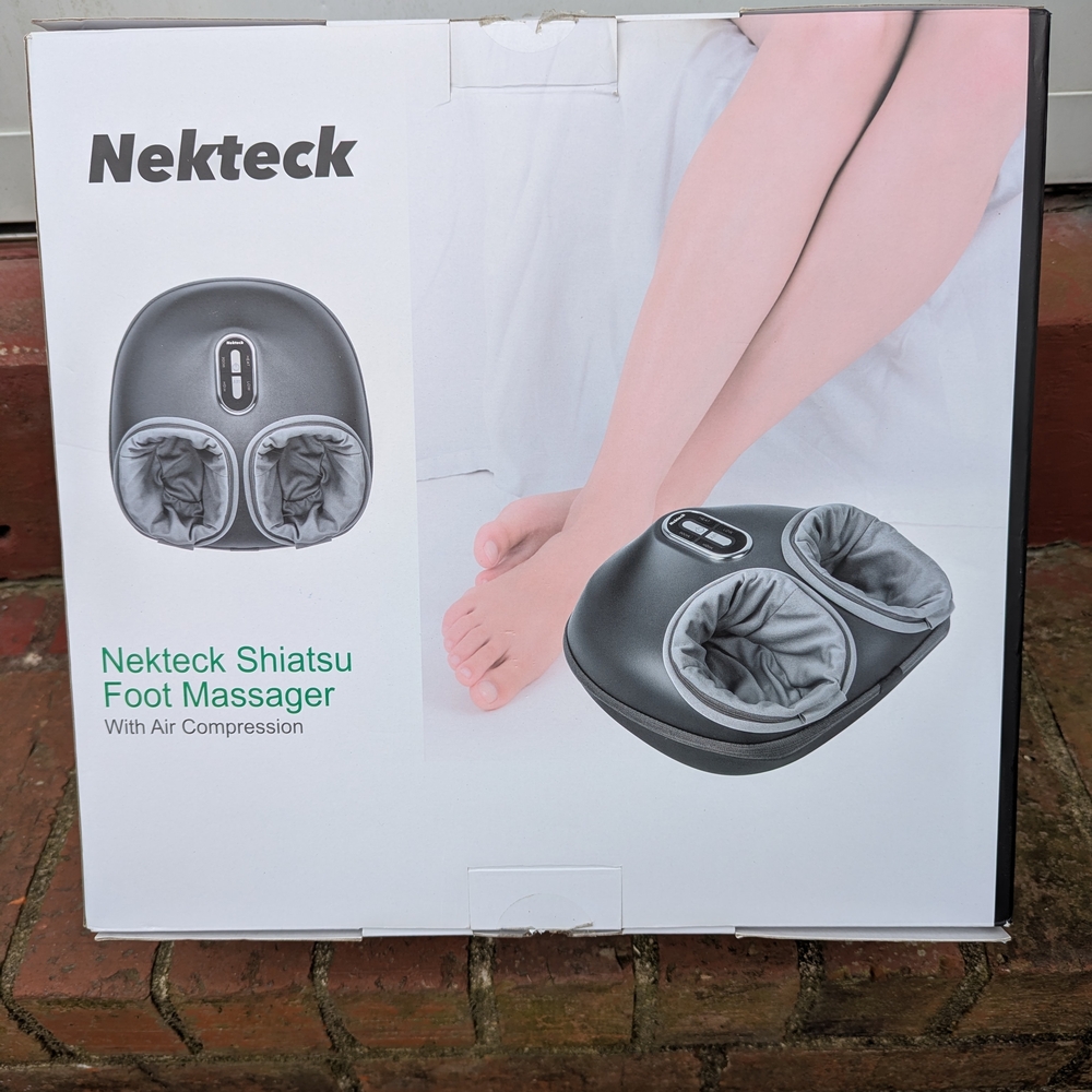 Shiatsu Foot Massager with Air Compression - Black and Gray